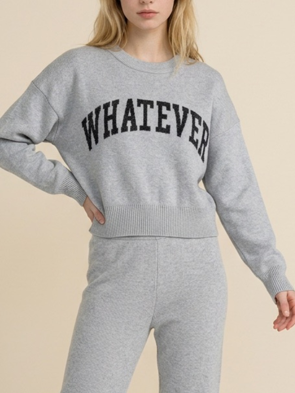 Willow & Wind Whatever Graphic Crewneck Sweater